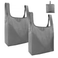 thumbnail image 1 of 2 Pack Reusable Shopping Bags Foldable Large Grocery Bags with Attach Pocket Reusable Tote Bags Machine Washable for Kitchen Shopping, 1 of 9