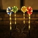 thumbnail image 4 of Fiudx Luces de Bastón de Caramelo, Letrero de Piruleta para Jardín, Decoración Colorida para Patio, Iluminación Led de Bajo Consumo, Batería Recargable, Marcadores Navideños para Césped, Juego de 4,, 4 of 5
