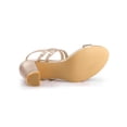 thumbnail image 5 of BLISSFUL STEP Women's Slingback Block Heel Ankle Strap Sandals Rose Gold 8.5, 5 of 8