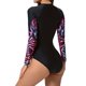 thumbnail image 1 of Gibobby Traje de baño sexy de una pieza Traje de baño de manga larga para mujer, traje de surf, pantalones triangulares, traje de baño de aguas termales(Negro,XL), 1 of 5