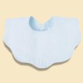 thumbnail image 2 of WNVMWI Newborn Cotton Muslin Bibs Baby Snap Absorbent Drool Towel Infant Feeding Teething Reusable Bib Blue, 2 of 4