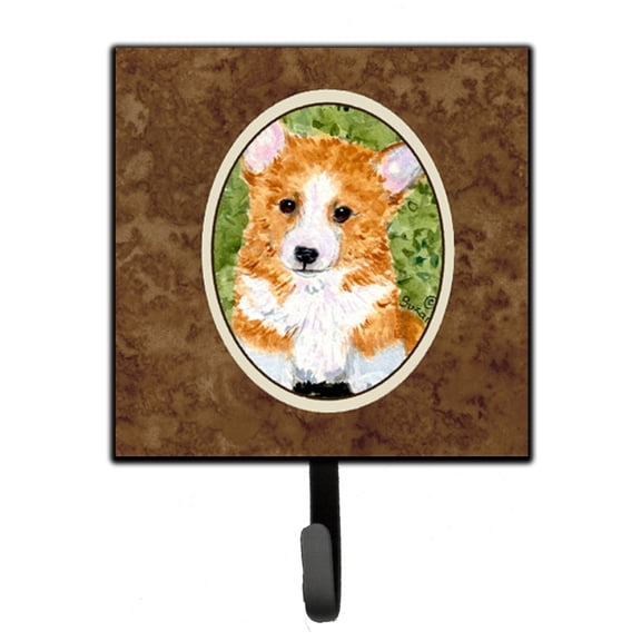 Carolines Treasures SS8710SH4 Corgi Leash Holder or Key Hook, Small, Multicolor