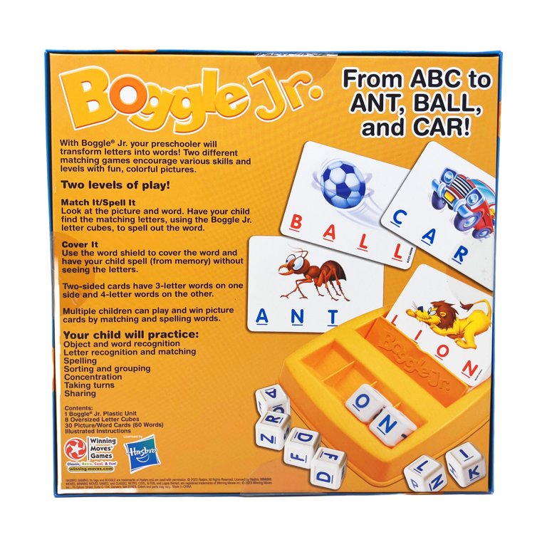 Winning Moves Games, Boggle Jr. Game, Ages 3+, Word & Letter