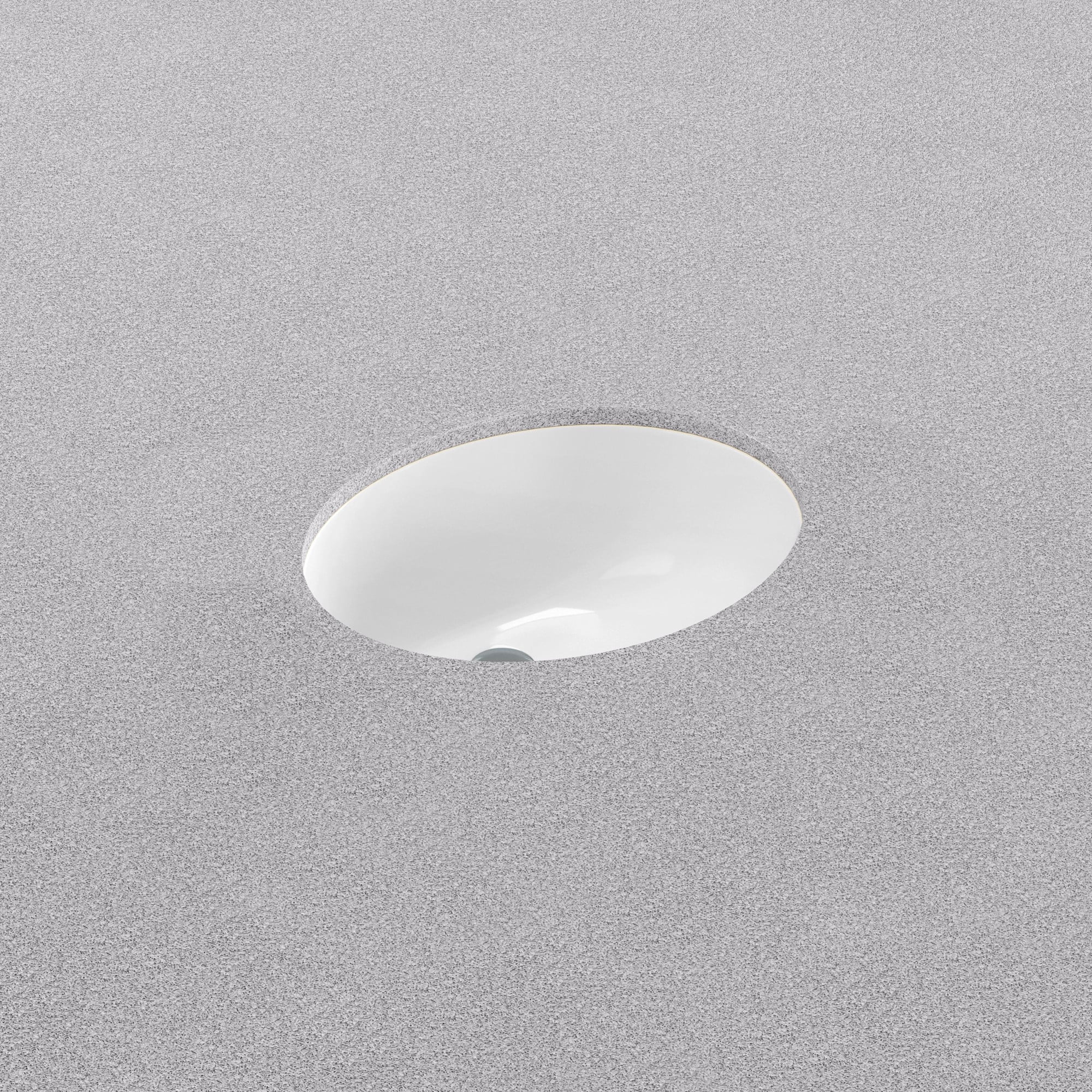 Proflo PF1512UWH Comstock 17" Oval Vitreous China Undermount Bathroom Sink - White