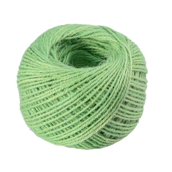 OULII Light Green Jute Twine String Cord for Creative Arts Craft Projects Party and Wedding Decoration