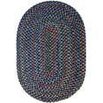 thumbnail image 1 of Rhody Rug Katie Oval Braided Indoor-Outdoor Rug, Navy, 2 x 4 ft., 1 of 6