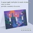 thumbnail image 4 of 3 Gang Light Switch Cover Plate Lighthouse and Bridge on Sunset Wall Plate Decorate Electrical Outlet Cover Plates 4.56”x4.48”, 4 of 8