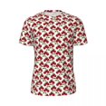 thumbnail image 4 of T Shirt For Men Gym T-Shirt For Men Watercolor Fruit Print Fashion Pretty Red Cherry Summer Tee Shir, 4 of 7