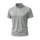 thumbnail image 4 of pstuiky camisetas para hombre, Camiseta deportiva de verano para hombre, de color liso, ajustada, con cremallera, de manga corta y cuello alto camisetas de hombre m, 4 of 5