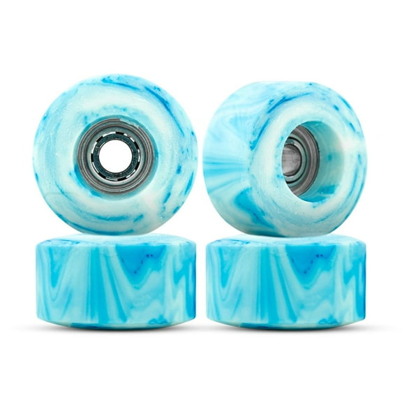 Dirty FB illPills 70D Street Shape Wheels - Swirl Blue and White