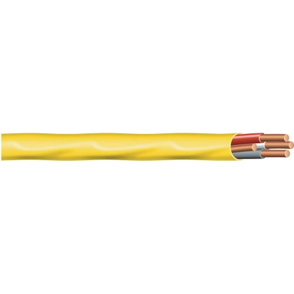 Southwire 63947622 50 12/3 with ground Romex brand SIMpull residential indoor electrial wire type NM-B, Yellow