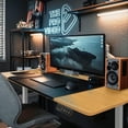 thumbnail image 6 of Homall 55" × 24" Electric Height Adjustable Standing Desk Home Office Computer Desk Memory Preset with T-Shaped Metal Bracket, White&Wood, 6 of 7