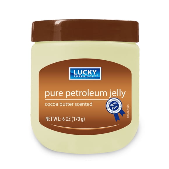 Jalea de petróleo de manteca de cacao súper suave Lucky, 6 onzas