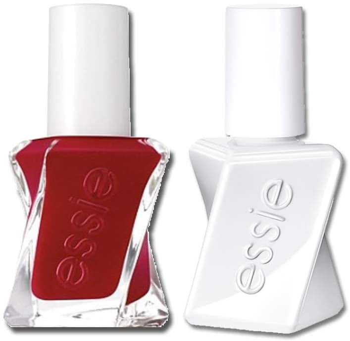 Essie Nail Polish Gel 345 Bubbles Only and 00 Top Coat 2 pcs Set , 13