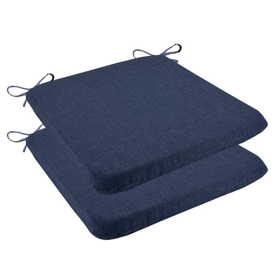 Outdoor Chair Cushions Set of 2, Water Resistant Patio Seat Cushions with Ties 20x18.5x1.6 Inch, Fade Resistant Slipcovers for Garden Patio Furniture Wicker Chairs Bench