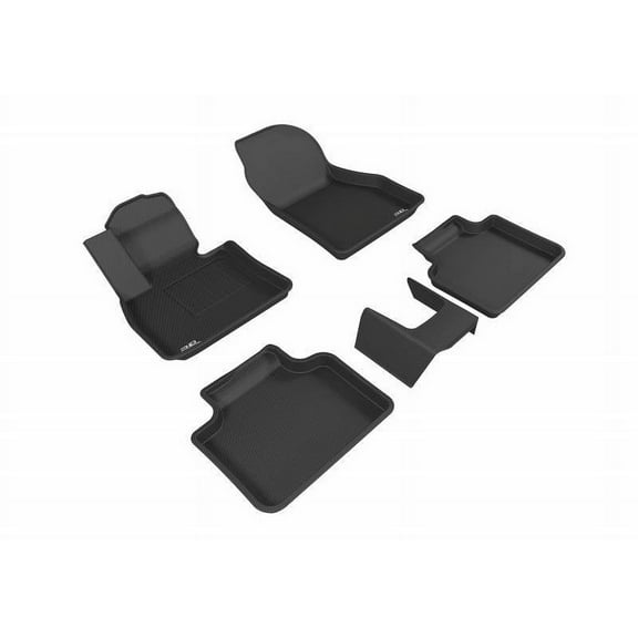 3D MAXpider 2016-2023 Fits BMW X1 2018-2023 X2 F48 F39 1st 2nd Row Black Kagu Carbon Fiber Embossed Pattern Floor Mat L1BM07301509