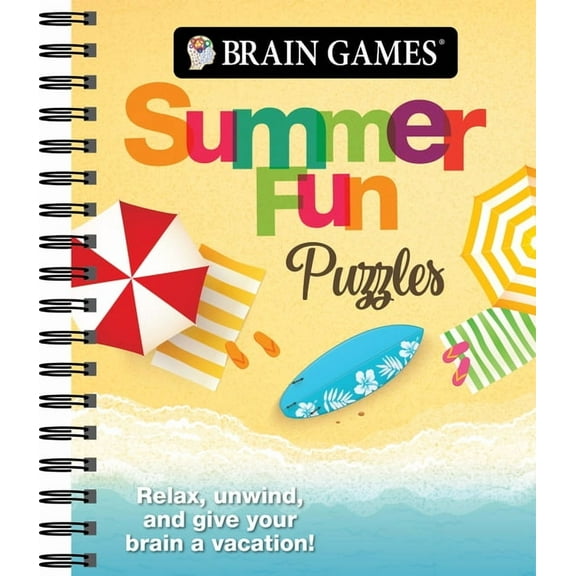 Brain Games Brain Games - Summer Fun Puzzles: Relax, Unwind, and Give Your Brain a Vacation, (Spiral-Bound)