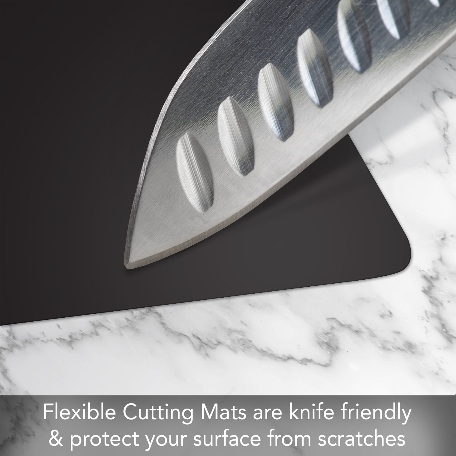 Cut N' Funnel Quartz Designer Flexible Plastic Cutting Board Mat, 1 Pack 15 inch by 11.5 inch, Size: 15 x 11.5 x 0.04