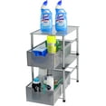 Simple Houseware Stackable Under Sink Sliding Basket Organizer