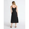 thumbnail image 2 of Scoop Women’s Cutaway Midi Dress with Lace Insets, Sizes XS-XXL, 2 of 4