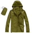 thumbnail image 4 of ChicHaven Women's Hooded Rain jacket Waterproof Lined Raincoat Windbreaker Great for Outdoor Trench Style and Travel Army Green XL, 4 of 4