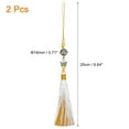 thumbnail image 2 of Uxcell Pendants with Tassels, 2 Pcs Classic Bells Tassel Pendant 25cm/9.84inch, Yellow, 2 of 5