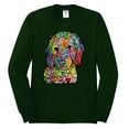 thumbnail image 3 of Dean Russo Sweet Poodle Dog Lover Mens Long Sleeve Shirt, Forest Green, Large, 3 of 6