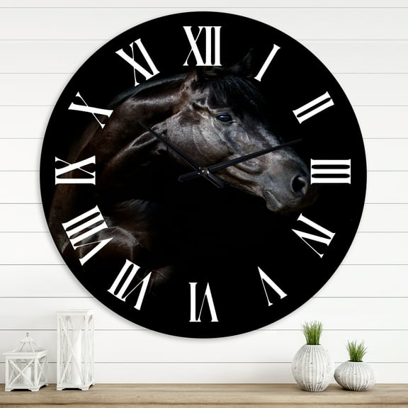 Designart 1 in Quartz Farmhouse Wall Clock