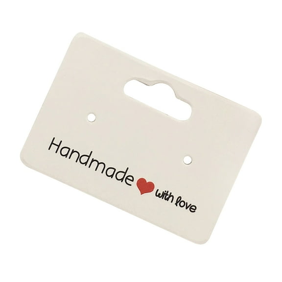 WINDLAND 100pcs Kraft Earring Cards for Storing and Displaying Ear Studs and Hoops