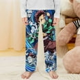 thumbnail image 2 of Demon Slayer Pajama Pants Long Sleep Pants Soft Elastic Waist PJ Bottoms Lounge Pants, 2 of 7