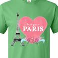 thumbnail image 4 of Inktastic Let's Go to Paris with Pink Heart and Eiffel Tower T-Shirt, 4 of 5