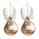 thumbnail image 2 of Juego de 2 Adornos Navideños Colgantes de Plástico con Diseño de Cabeza de Ciervo para Árbol de Navidad | Colgantes Navideños Únicos y Detallados para Árboles, Coronas, Adornos de Regalo de 5 a 11 Cm, 2 of 3