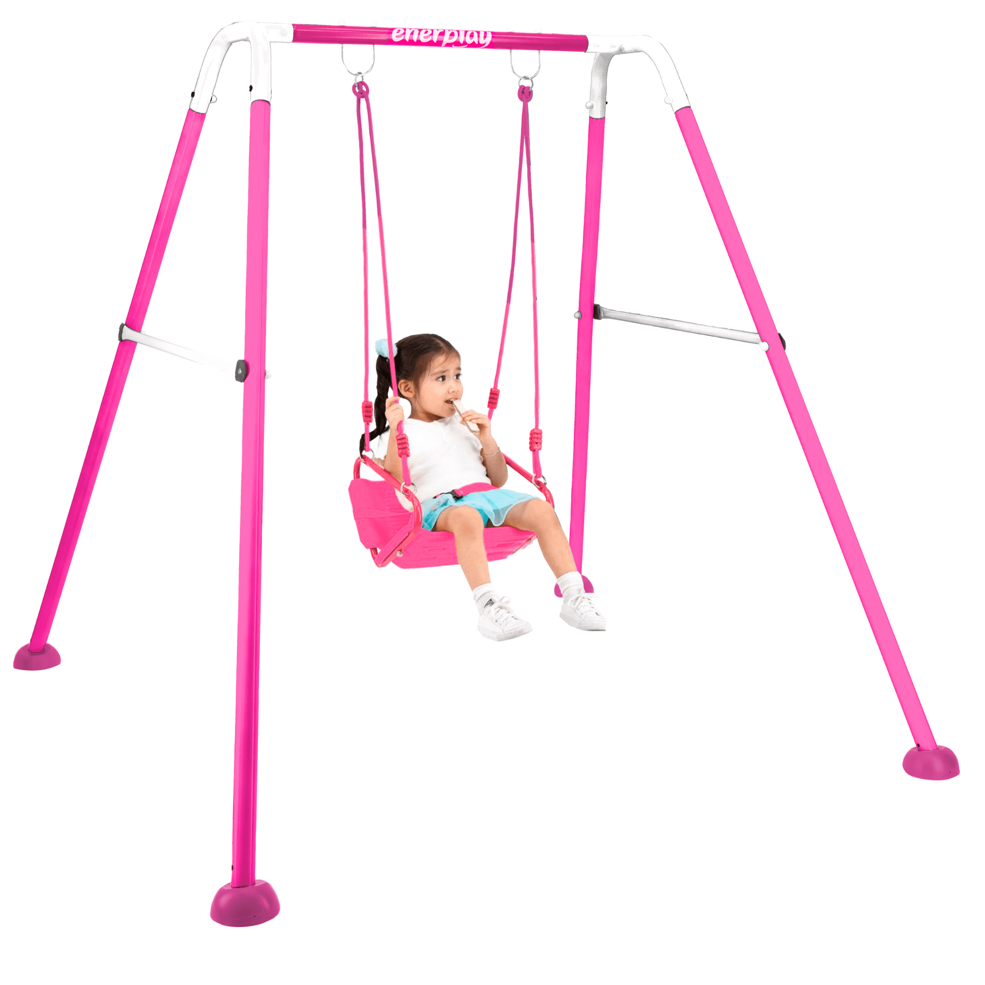 Columpio Enerplay para Niña Jardín Acero Color Rosa 150cm x 150cm