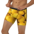 thumbnail image 3 of Rateoe Ripe Yellow Lemon Print Men’s Underwear Boxer Briefs Soft Comfortable Underwear Boxer Briefs, Long Leg Briefs,Anti-chafing Boxer Briefs, 3 of 7
