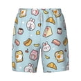 thumbnail image 4 of Lsque Mens Swim Trunks Rabbit Burger Coffee Pattern - Bathing Suit Compression Liner - Beach Swim Shorts Swimwear - (S-3XL) - Stretch Quick Dry -XX-Large, 4 of 9
