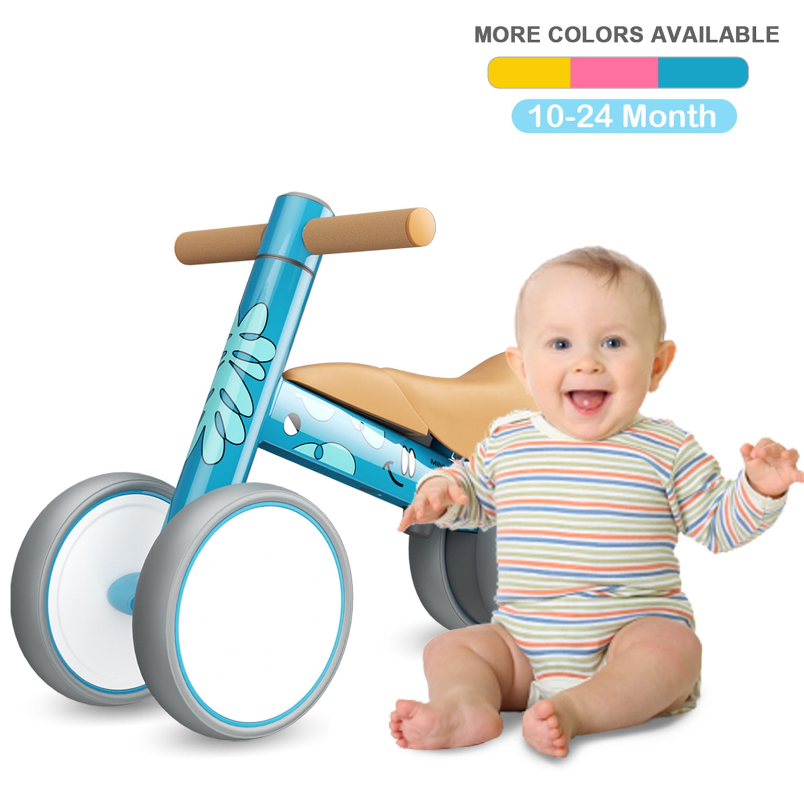 XJD Baby Balance Bike,Toddler Bicycle 4 Wheels Riding Toys for 1 Year