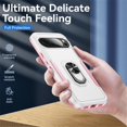 thumbnail image 6 of For Google Pixel 9 Pro XL / Pixel 10 Pro XL Case With 360° Rotation Metal Ring Holder【Magnetic Car Mount】Shockproof Rugged Full Body Protection Heavy Duty Dust/Drop Proof Cover Case​,White, 6 of 9