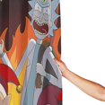 thumbnail image 4 of Cortina de ducha Rick & Morty, opaca, para baño, impermeable, resistente al moho, bloquea la privacidad, probador, patrón de impresión fina con arte de patchwork, 60 x 72, talla única., 4 of 8