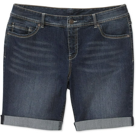 Faded Glory - Women's Plus-Size Classic 5-Pocket Bermuda Shorts