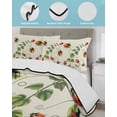 thumbnail image 3 of Quilt King Size Bedding Set, Ladybugs Eucalyptus Reversible Summer Quilt 3 Pieces, Spring Botanical Leaves Green Lightweight Bedspreads Coverlets with 2 Pillow Shams for All Seasons, 3 of 5