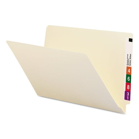 Smead Shelf Folders, Straight Cut, Single-Ply End Tab, Legal, Manila, 100/Box