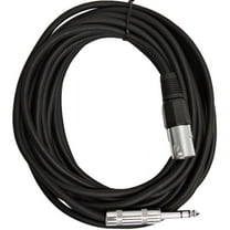 Seismic Audio - 25 Foot Black XLR Male to 1/4" TRS Patch Cable Snake Cords - NEW Black - SATRXL-M25Black