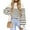 White Striped, variant on Weardear Sweaters for Women Lantern Long Sleeve Mockneck Pullover Fall Knit Sweater Tops