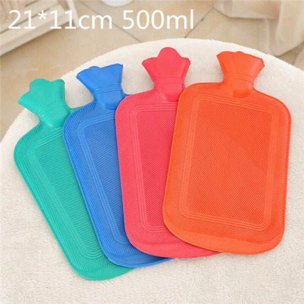 Rubber Hot Water Bottle Hot Water Bag for Back Neck Shoulder Cramps Pain Relief or Heat Therapy