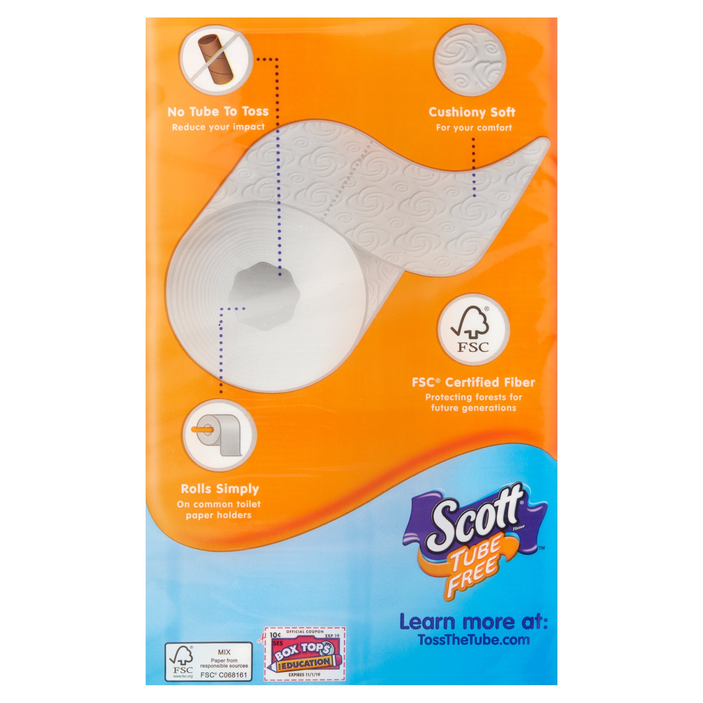 Scott Toilet Paper Tube Free 24 Double Rolls Pack Of 2 48 Rolls Total Walmart Com Walmart Com