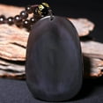 thumbnail image 3 of Black Obsidian Necklace-Thousands of Hands Jade Guanyin Buddha Pendant Necklace,Zodiac Genus Mouse Jade Buddha Guard Amulet Necklace(Certificate), 3 of 7