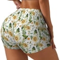 thumbnail image 2 of Kdxio Watercolor Bright Sunflowers Print Workout Shorts for Women Seamless Soft Smooth Gym Yoga Scrunch Active Shorts, 2 of 9