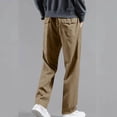 thumbnail image 5 of Men's Straight Leg Elastic Waist Joggers, Drawstring Casuals Trousers, Lightweight Quick Dry Breathable Stretchy Everyday Wear Streetwear Lounge Pants | JASKFLY,Yellow L, 5 of 6