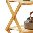 thumbnail image 3 of Folding Wooden ShelfFoldable Wood Rack Bamboo Camping Portable Folding Shelf Foldable Wood Rack Streamlined Design, 3 of 5