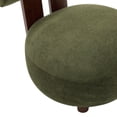 thumbnail image 6 of Christopher Knight Home Velvet Upholstered Accent Chair with Solid Wood Frame, Olive Green + Walnut, 6 of 10